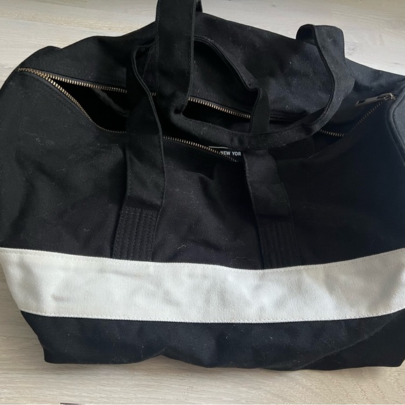 La Ligne black and white weekend duffel bag - Picture 3 of 3